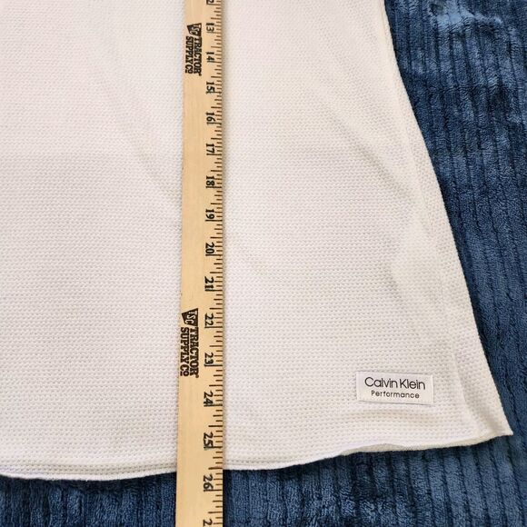 Calvin Klein Performance Logo Rib Trim Tank Bright White Large XXL - Picture 8 of 11